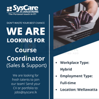 Course Coordinator (Sales & Support)